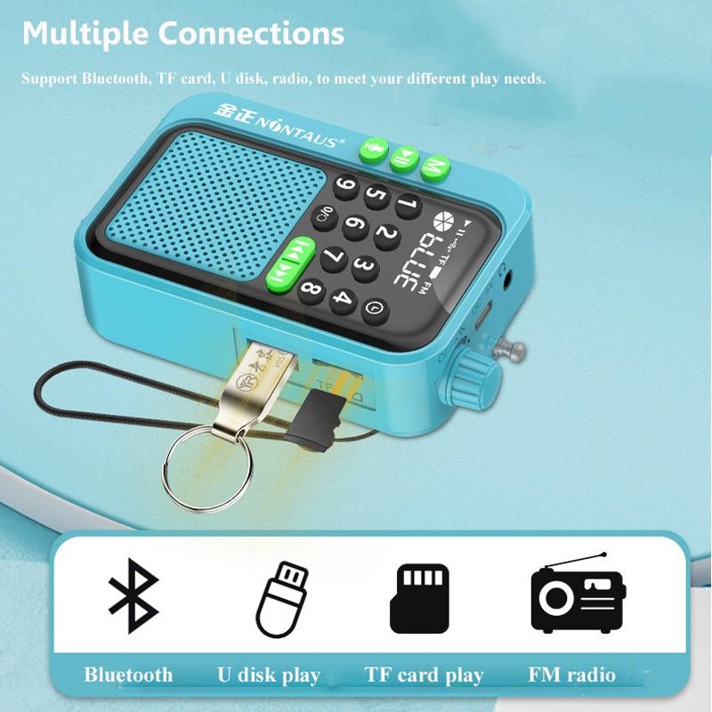 5 Вт Портативное FM-радио Беспроводной Bluetooth-динамик TF-карта USB-накопитель Музыка MP3-плеер
