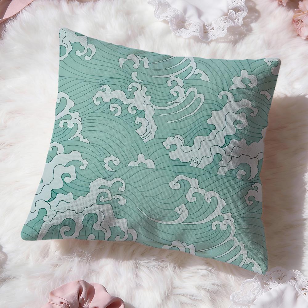 Wave pattern Cushion Cover Premium Comfort Reversible Pillow Cove Two in One Design for Any Room Car Interior