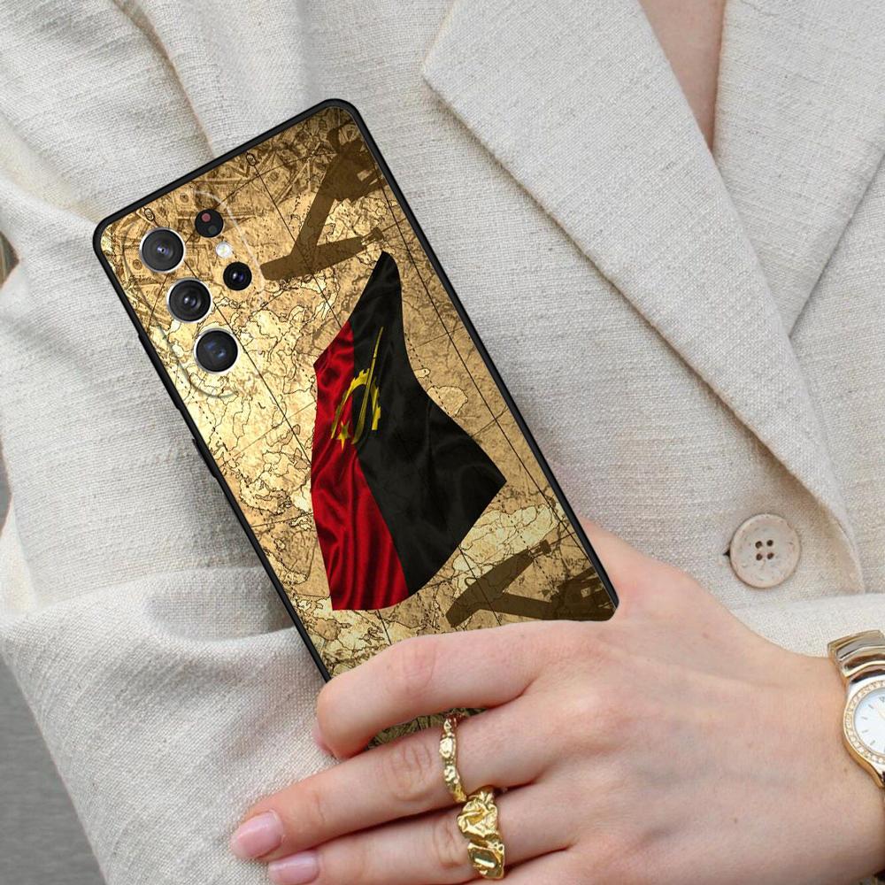 Angola flag SOFT Cell Phone Case for Samsung Galaxy S26 Ultra S25 S24 S23 S22 S21 S20 Note10 Cover