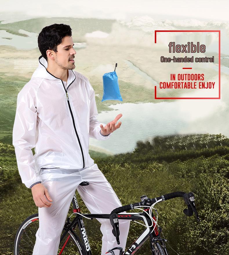 Летний светоотражающий велосипедный дождевик и брюки с люминесцентными полосами