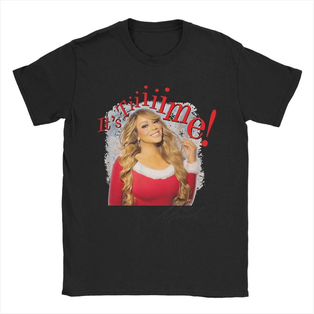 New Arrival Mariahed Careys Merry Christmas  T Shirt for Men Women  Cotton Tee Shirt Short Sleeve Clothing