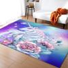 Flower Unicorn Living Room Carpet Kids Girls Bedroom Area Rug Pink Unicorn Kids Home Decor Room Mats Anti-skid Bathroom Mat
