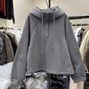 European cotton vest + hooded fleece sweater two-piece set for women's autumn and winter small short thickened coat