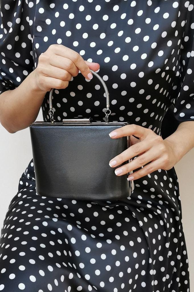 Women's Stylish and Useful Evening Dress Bag Fabric Black Women's Evening Dress Bag