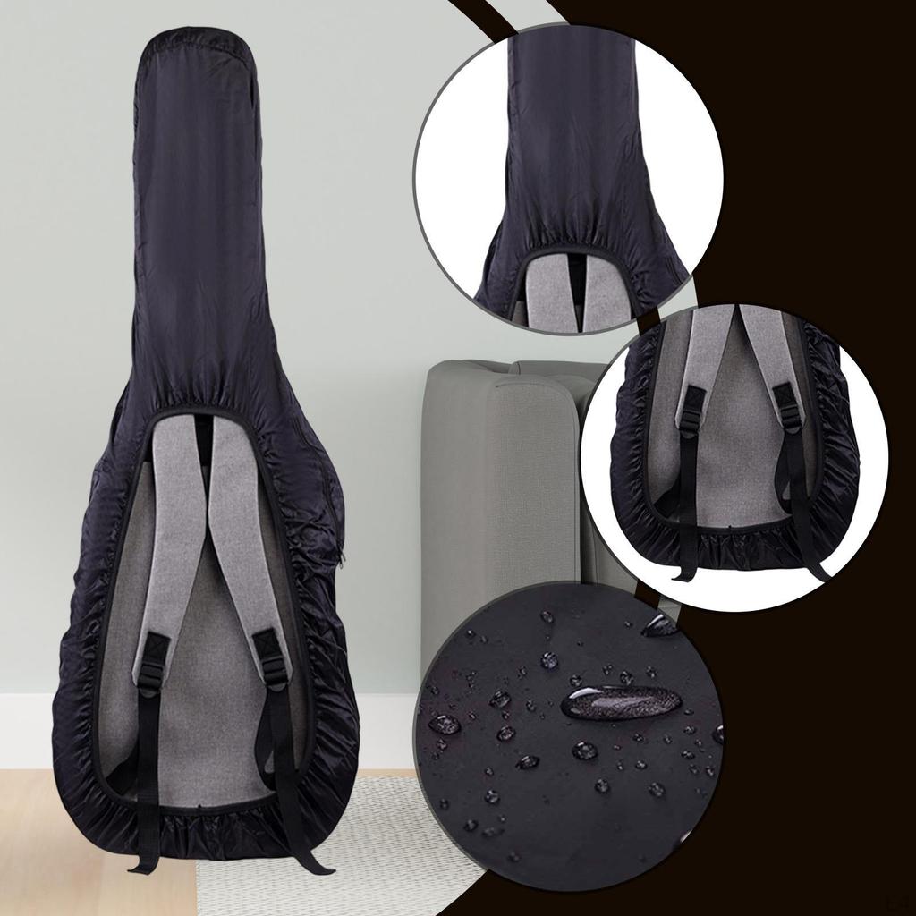 Guitar Backpack Dustcover Replaces Dustproof Nylon Reusable Water Resistant for Travel Show