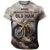 Vintage Motorcycle Men'S T-Shirt 3d Print Riding Short Sleeve Summer Male Clothing Casual Tops Classic Biker Breathable T Shirt