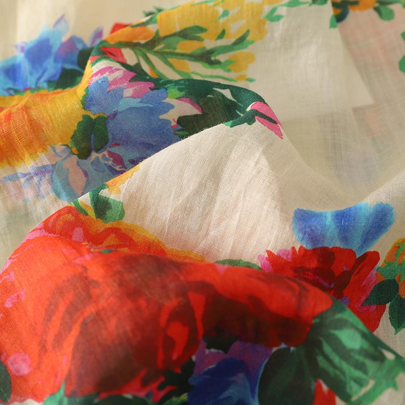 DIMANAF Женские хлопковые топы больших размеров, рубашки, футболки, повседневная свободная блузка, 2025, новая осенняя, с принтом, с длинным рукавом