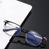 Fashion Metal Half-frame Reading Glasses for Men Women Eye Protection Anti-Blue Light Goggles High-End Business Eyeglasses Uv400