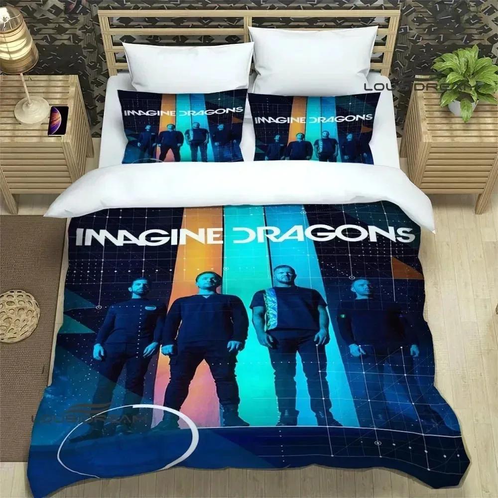 Одеяло Рок-группа Imagine Dragons Комплекты постельного белья Изысканный набор постельных принадлежностей Комплект одеял для кровати Комплект постельного белья Роскошный подарок на день рождения