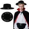 Цилиндр Черного Мага Хэллоуин Викторианская Маскарадная Вечеринка Фетровый Цилиндр Рождественский Костюм Аксессуар для Мужчин Женщин