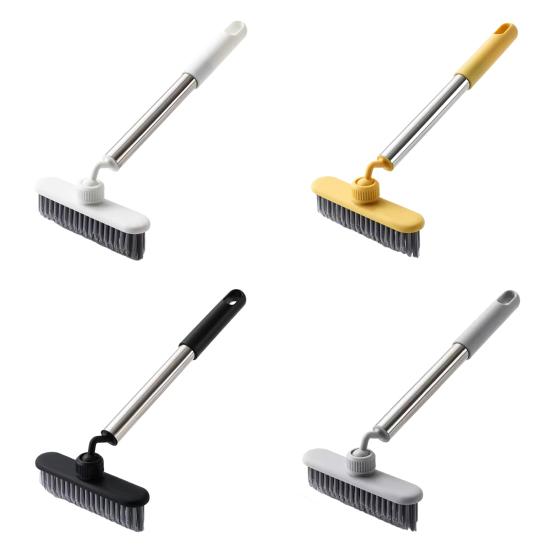 Crevice Brush with Extended Handle Universal Rotation Design V-Shaped Dense Bristles Stubborn Stain Remover Brush