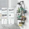 Bathroom Shelf Shower Head Hanging Shelf Metal 3 Layers Shower Gel Toiletry Organizer with Soap Holder Bathroom Storage Rack