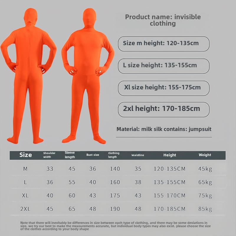 Men's Solid Color Black Invisible Halloween Jumpsuit (Available for Kids)