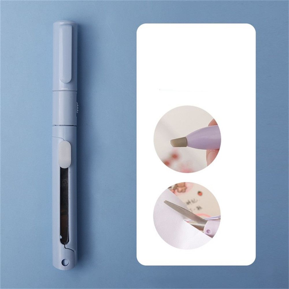 Mini for Paper Work Portable Size Sticker Cutter Pen Cutter Folding Scissor Precision Art Cutter