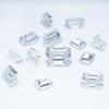 Lab Created Moissanite Emerald Cut Loose Stone DF GH Color VVS Clarity Minimalist Necklace Setting