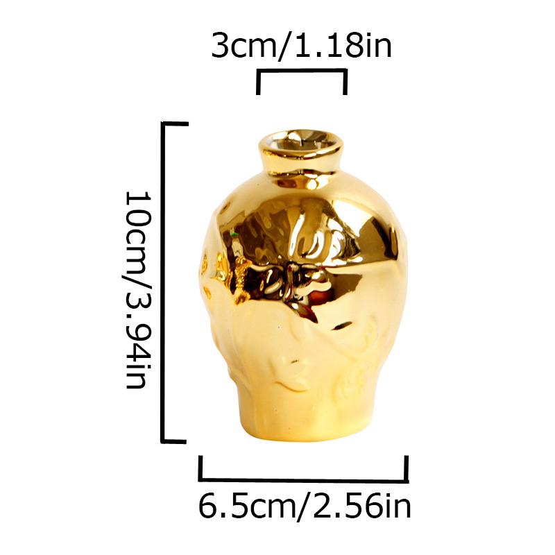 Европейская золотая керамическая ваза для цветов, декоративная ваза для офиса, настольная, контейнер для цветочной композиции, поделки, украшение для дома