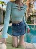 High-Waisted Women's Summer Denim Culottes Skirt, 2026 A-Line Hip-Hugging Style
