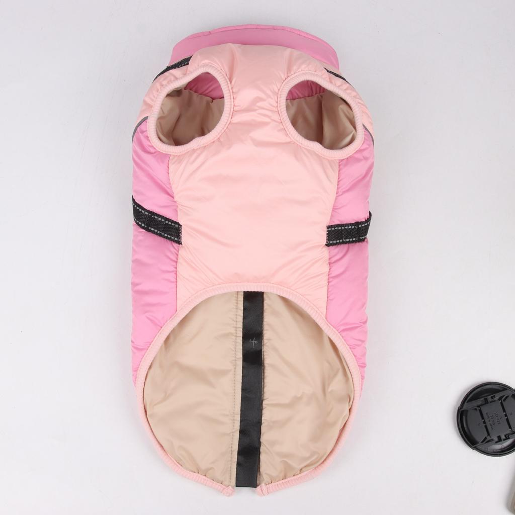 Зимнее пальто для собак Одежда для домашних собак Светоотражающая зимняя теплая куртка для маленьких средних собак Жилет для кошек в холодную погоду Жилет Пальто Одежда для французского бульдога