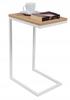 Side Table Made of Matte White Artisan Oak Profiles