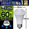 Iris Ohyama LED Light Bulb with Motion Sensor, E26 Base, 60W Equivalent, Warm White, LDR8L-H-S6