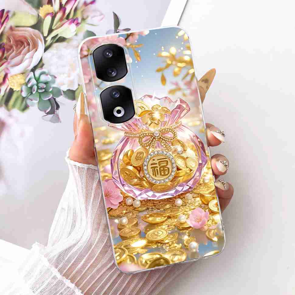 For Honor 90 Pro 5G 6.78" Case Fashion Painted Butterfly Silicone TPU Back Cover For Honor 90Pro 90 PRO 5G REP-AN00 Phone Cases