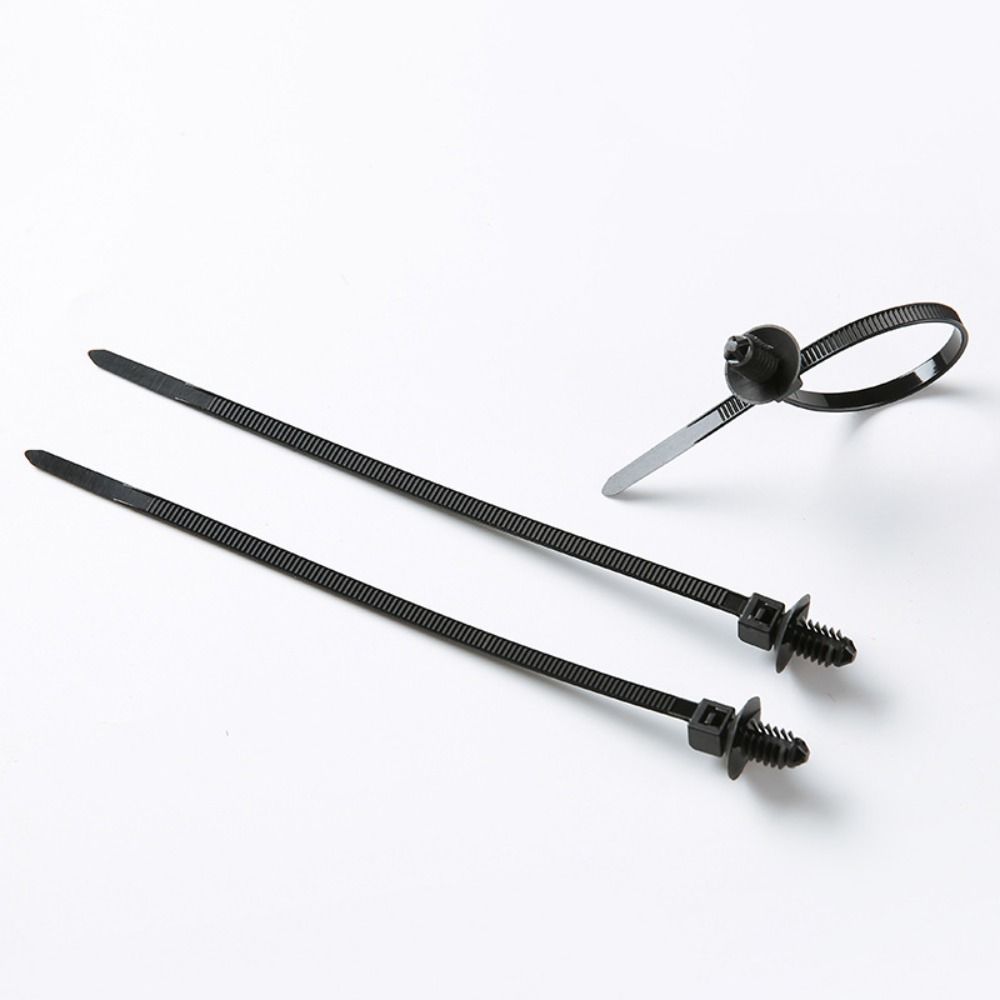 20pcs Wrap Cable Black Cable Ties Self Locking Thread Car Nylon Ties Fixed Fastener Clips Strap