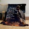 Spartan Warrior Bible Verse Blanket  Printed Blanket for Living Room Bed Couch lunch break Soft Cozy Blanket for Friend's festival Gift