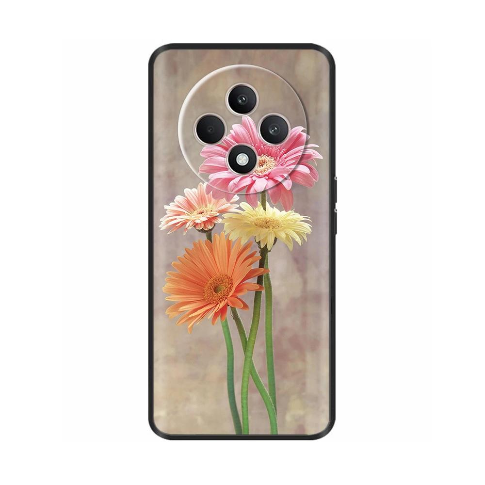 Чехол для Oppo Reno12 F CPH2687 Чехол Милое Сердечко Мягкий Черный Силикон Защитные Чехлы для Reno 12F Reno12F 5G 2024 Fundas