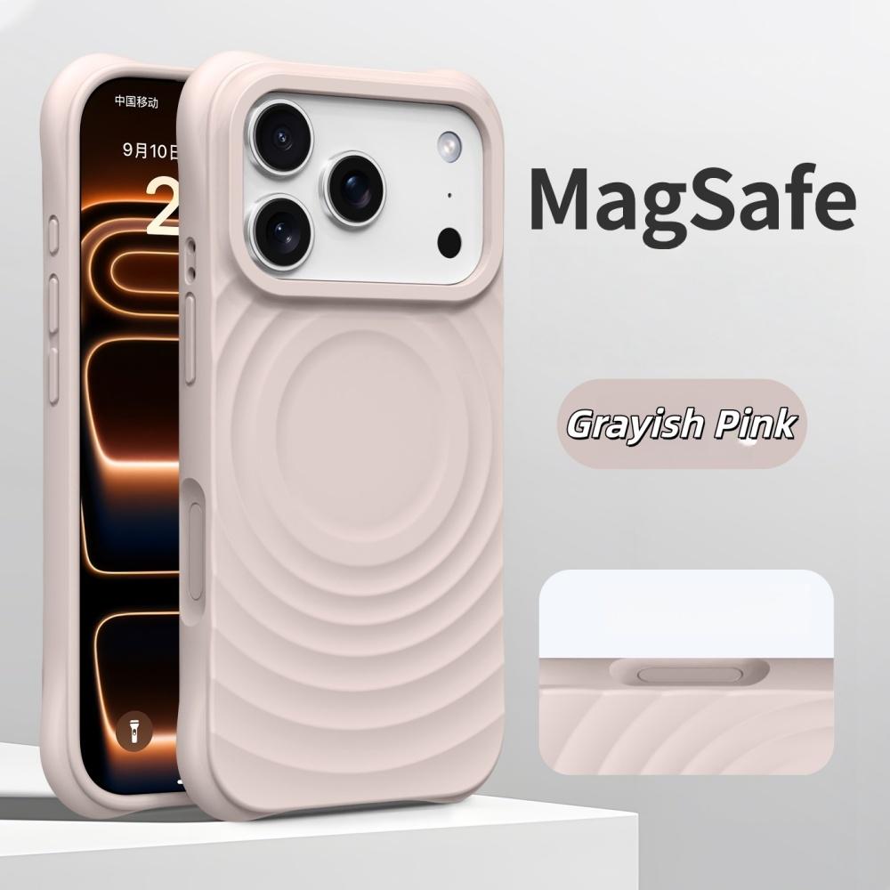 Магнитный Чехол Для Телефона Для iPhone 17Pro Air 16 15 14 17 Pro Max Чехол Для Magsafe Беспроводной Зарядки Силиконовый Мягкий Чехол Волна