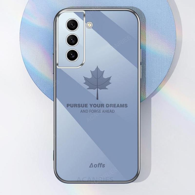 Роскошный чехол с ремешком из кленового листа для Samsung Galaxy S23 Ultra S22 Plus S21 S20 Plus Ultra S21 FE S22 Plus, мягкий силиконовый защитный чехол для объектива