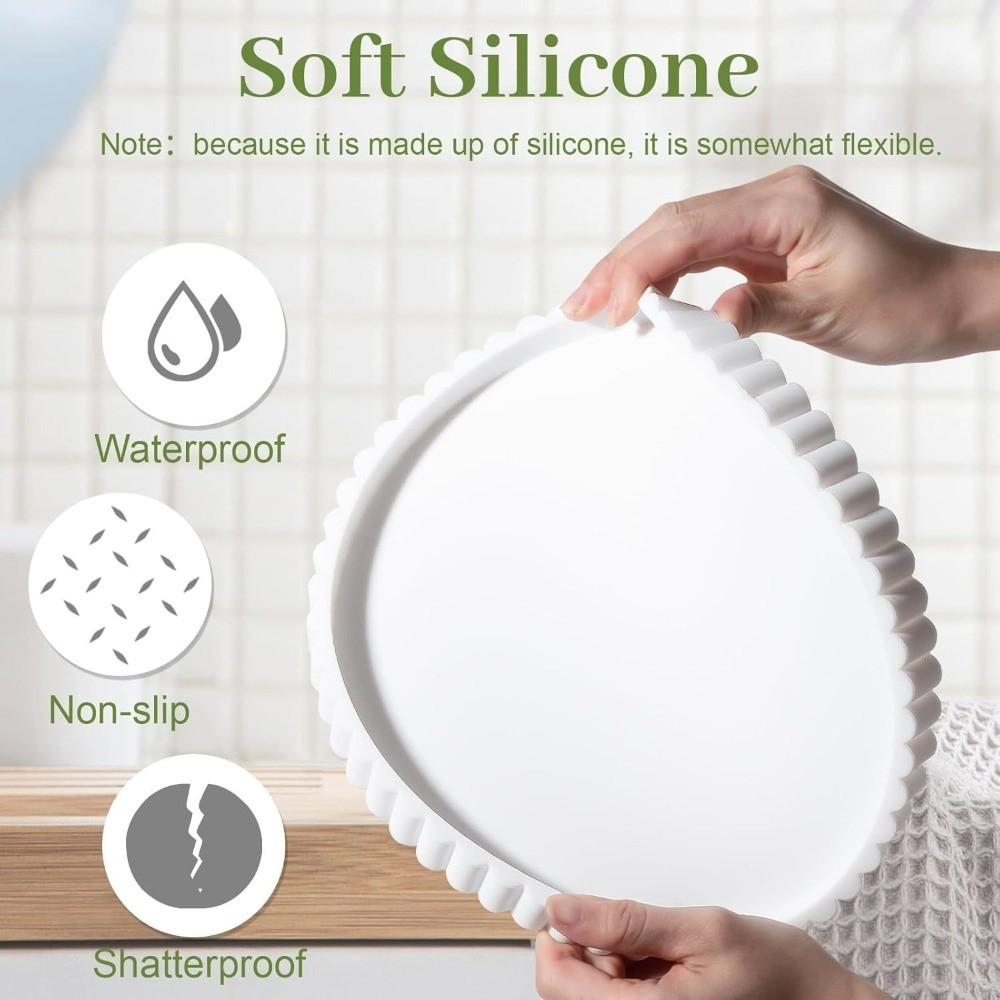 Wavy Edge Modern Decorative Tray Round Shape Multifunctional Tray New Storage Tray Coffee Table