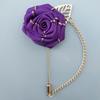 Brooch Personality Men Corsage Rose Collar Needle Cloth Floral Badge Leaf Lapel Decoration