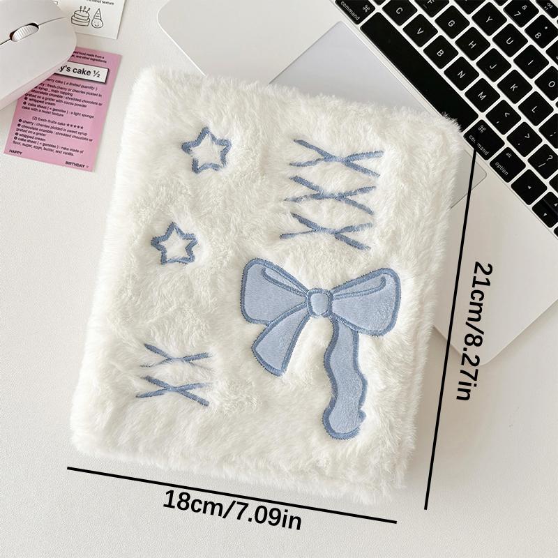 A6 Binder Photo Album Cute Ballet Style Bowknot Plush Photocard Holder Kpop Idol Collect Book Album Notebook Stationery
