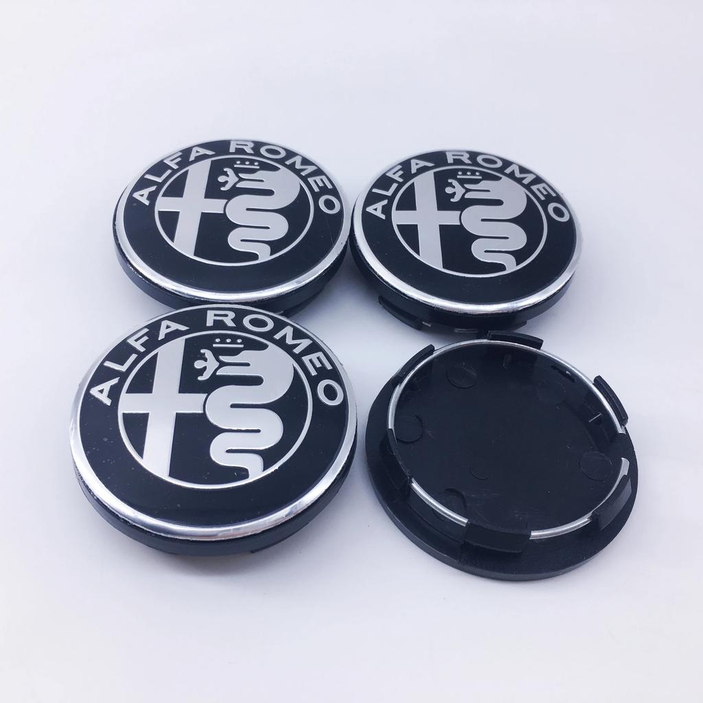 Автомобильные наклейки для Alfa Romeo 4 шт. 50 мм новые черные Для Alfa Romeo Giulietta GT Модификация логотипа ступицы колеса автомобиля Декор крышки ступицы колеса