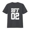 BFF 02 Парная футболка для лучших друзей Футболка на День дружбы для лучшей подруги/друга винтажная Стильная с графическим принтом Дышащая Повседневная мужская