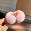 Autumn Winter Plastic Ball Grab Clip Large Plush Hairpin Back Head Shark Clip Hair Accessories 10cm European American Style New