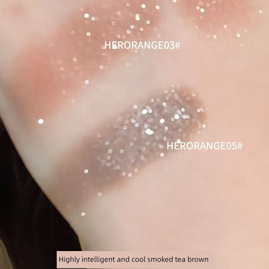 Ручная скатка, золотисто-медовый коричневый со легким дымчатым эффектом! Тени для век с кристаллическим порошком, Многофункциональные одноцветные кремовые тени для век, Доступная цена