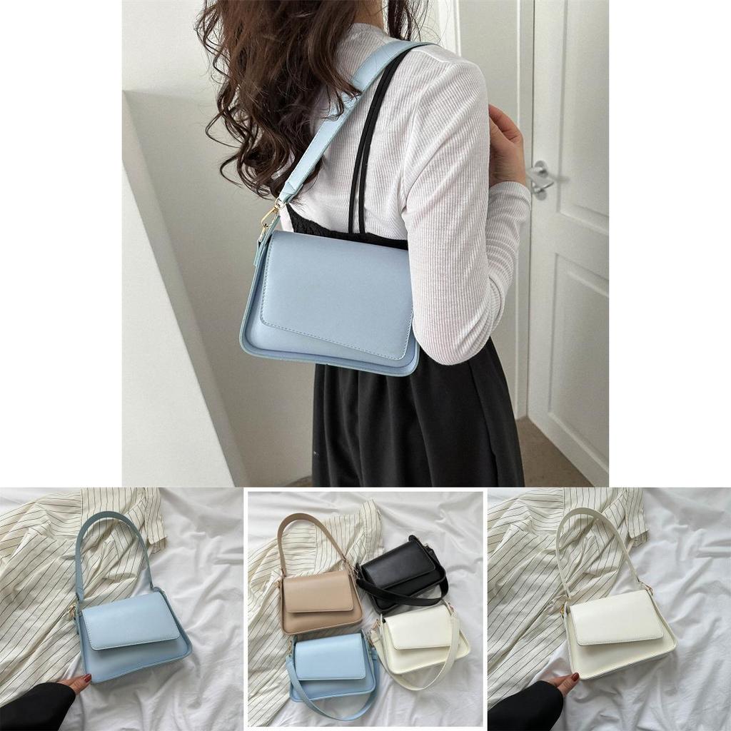 Chic Black White Blue Khaki Small Square Bag 2023 Summer New Fashion Women's Shoulder Bag