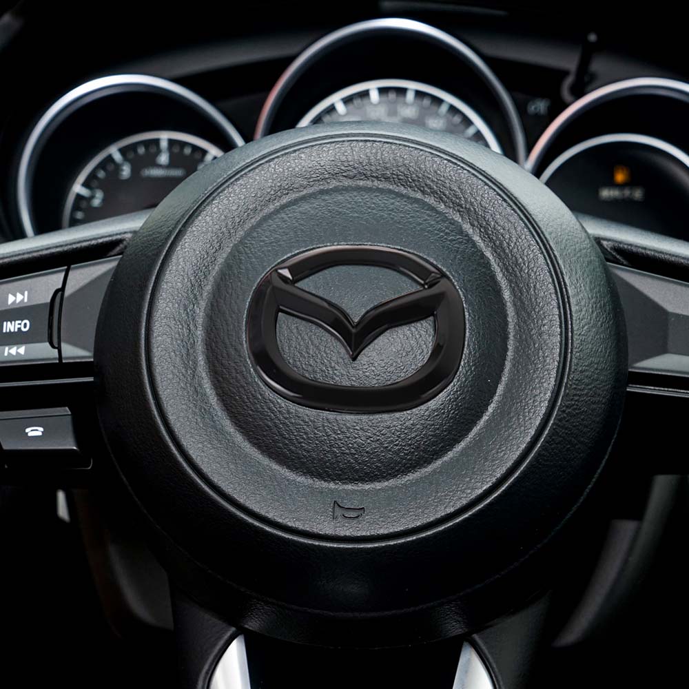 1Pcs Emblem Car Steering Wheel Center Sticker For Mazda 2 323 626 CX5 CX3 CX7 CX30 CX60 CX9 MX3 MX5 RX3 RX8 Axela Demio Atenza AA41