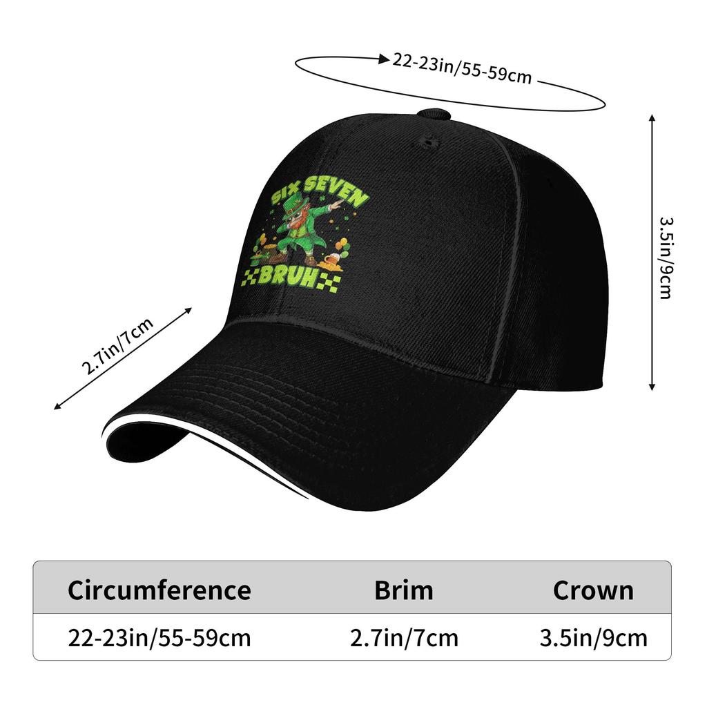 Six Seven Bruh 67 Funny Saint Patricks 6 7 Meme Baseball Cap Funny Trucker Hat Spring Men Adult Hunting Camping Baseball Caps