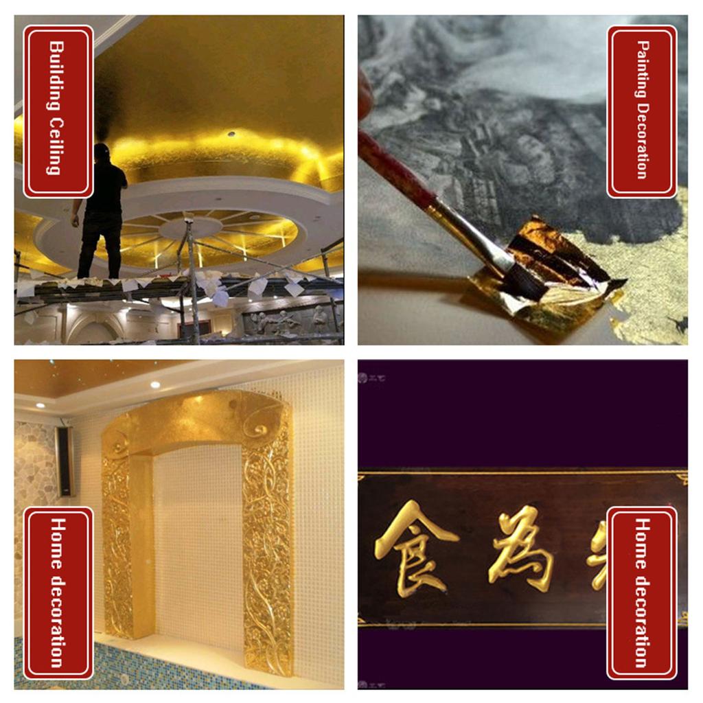 100 листов листов листового золота для ногтей своими руками, бумага для рисования листовым золотом, бумага для художественных поделок, украшения для дня рождения, свадьбы, торта, десерта