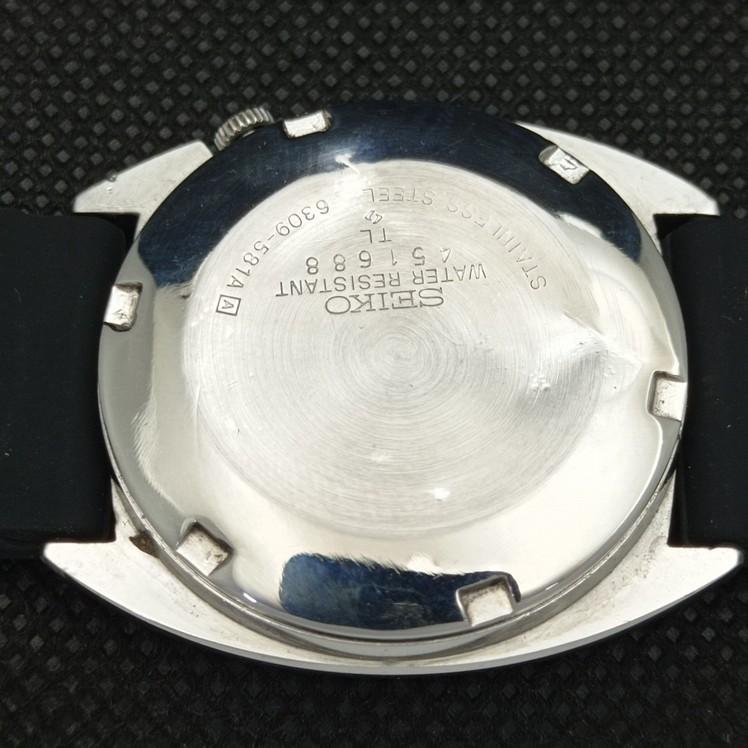 CLASSIC SEIKO 5 AUTOMATIC MENS 6309A JAPAN ARABIC WHITE DIAL WATCH a417096-2