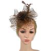 Cocktail Mesh Flower Alice Headband Clip Fascinator Hat Tea Party Headband Feathers Hair Clip