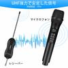 Kithouse Wireless Karaoke Microphone Set of 2, Rechargeable, UHF 10-Channel, LED Display, Handheld Dynamic Microphone, Simultaneous Use with Multiple
