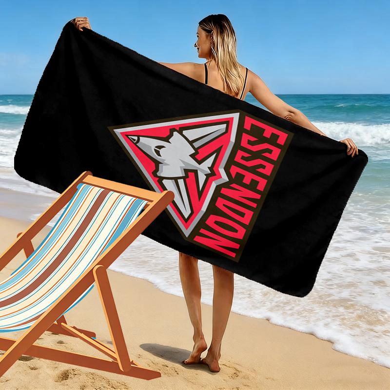 Essendon FC 2D Flat Print Beach Towel, Large Soft Quick Dry Towel for Beach Camping SwimmingDSTJ0925183