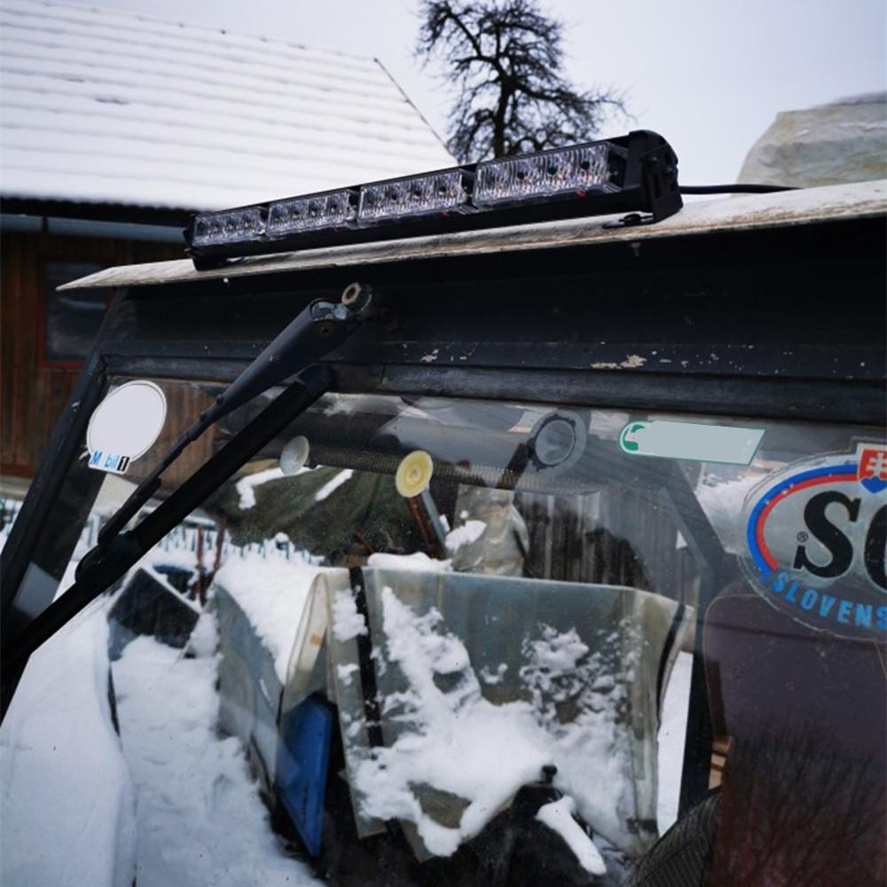 1PCS 16 LED 12V DC12V Car Truck LED Strobe Light Flashing Lights White+Green