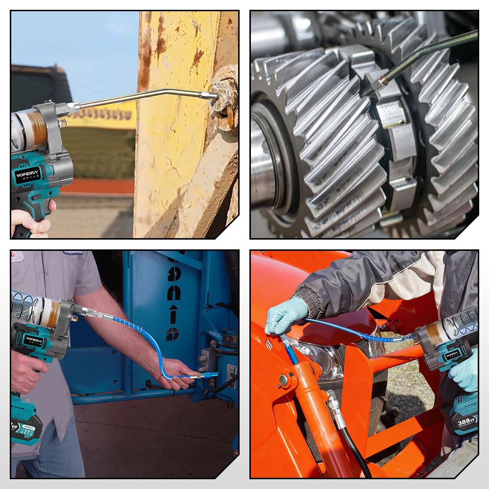 Yofidra Электрический шприц для смазки 15000PSI 103 МПа, Машина для впрыска смазочного масла высокого давления, Шприц для смазки для аккумулятора Makita 18 В, Тип штифта