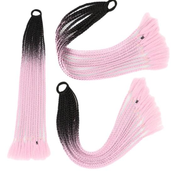 Женский парик с искусственным хвостом, синтетический цветной плетеный хвост, наращивание волос с эластичной резинкой, противоскользящее классное украшение для волос