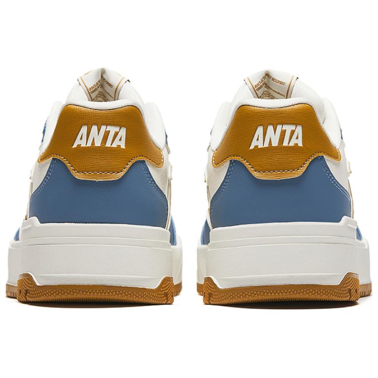 Anta 982 Нескользящие износостойкие низкие кеды для скейтборда Мужские Синие Белые Коричневые Кроссовки 112448068-4