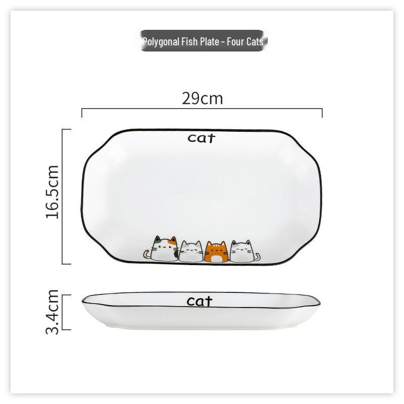 Creative Ceramic Fish Plate for Home - Perfect for Steamed Fish, Dumplings, & Vegetables